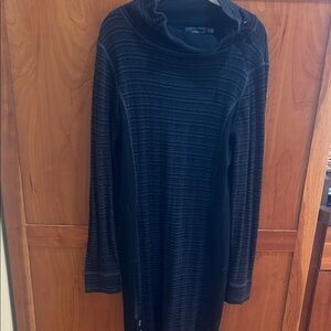 Prana Women's Cowl Neck Sweater - Black and Gray